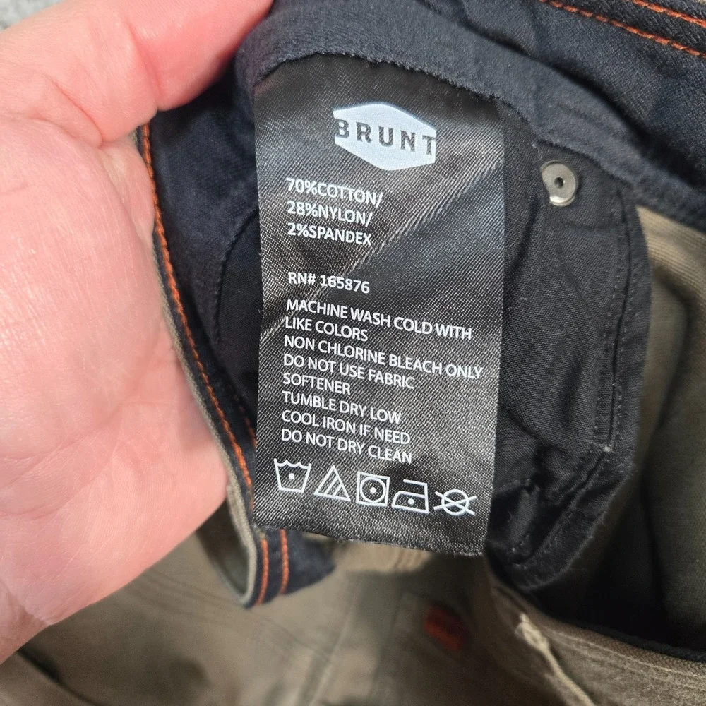 Brunt Torra Pants Mens 44x32 Gray Utility Stretch Carpenter Workwear gray